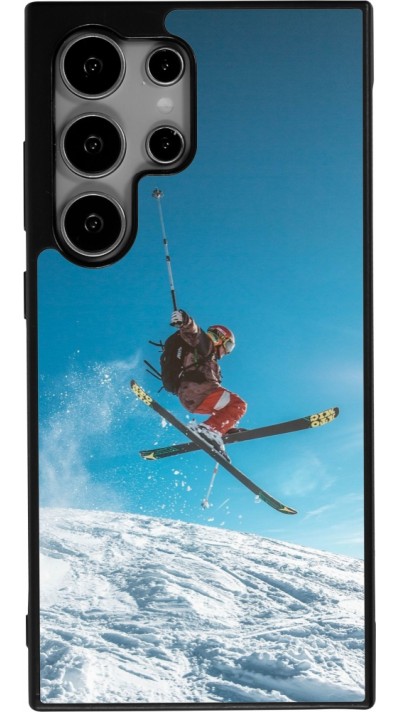 Coque Samsung Galaxy S25 Ultra - Silicone rigide noir Winter 22 Ski Jump