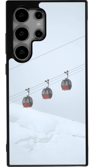 Coque Samsung Galaxy S25 Ultra - Silicone rigide noir Winter 22 ski lift