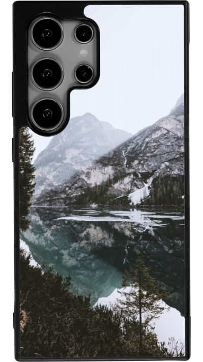 Coque Samsung Galaxy S25 Ultra - Silicone rigide noir Winter 22 snowy mountain and lake