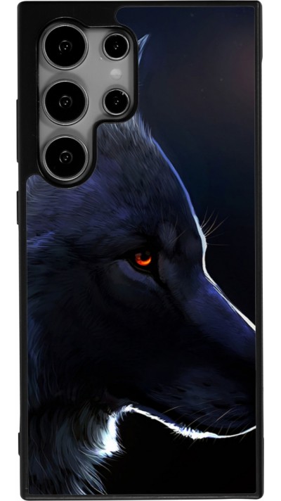 Coque Samsung Galaxy S25 Ultra - Silicone rigide noir Wolf Shape
