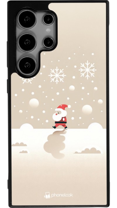 Coque Samsung Galaxy S25 Ultra - Silicone rigide noir Noël 2023 Minimalist Santa