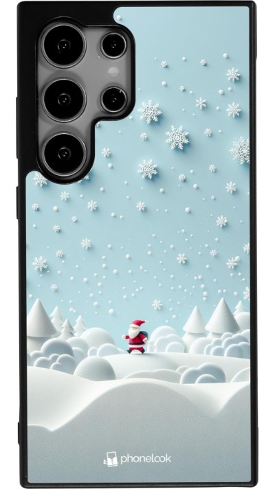 Coque Samsung Galaxy S25 Ultra - Silicone rigide noir Noël 2023 Petit Père Flocon