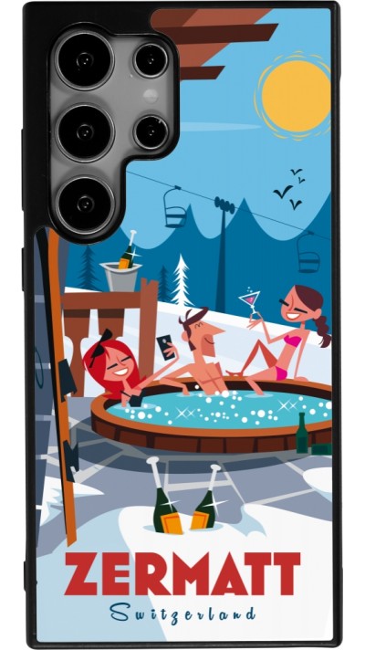 Coque Samsung Galaxy S25 Ultra - Silicone rigide noir Zermatt Mountain Jacuzzi