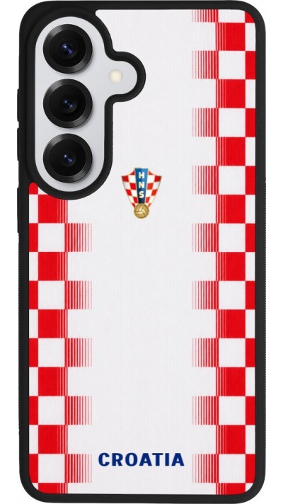Samsung Galaxy S26 Case Hülle - Silikon schwarz Kroatien 2026 personalisierbares Fussballtrikot
