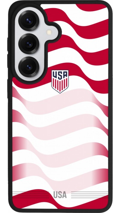 Coque Samsung Galaxy S26 - Silicone rigide noir Maillot de football États-Unis 2026 personnalisable
