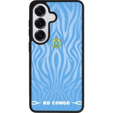 Coque Samsung Galaxy S26 - Silicone rigide noir Maillot de football RD Congo 2026 personnalisable