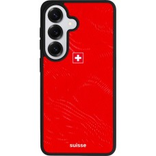 Coque Samsung Galaxy S26 - Silicone rigide noir Maillot de football Suisse 2026 personnalisable