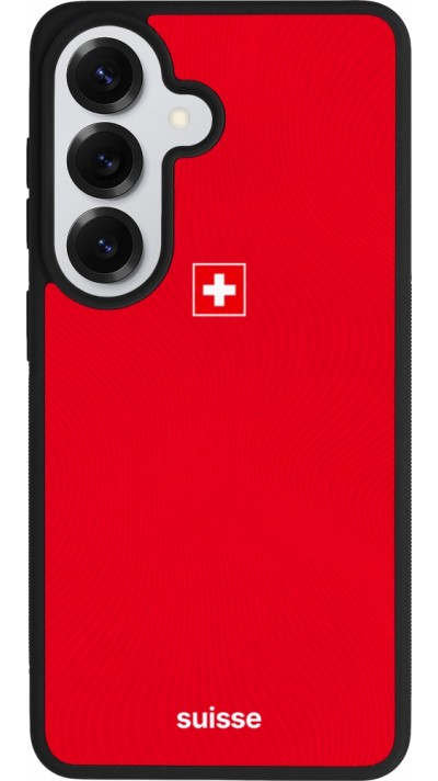 Coque Samsung Galaxy S26 - Silicone rigide noir Maillot de football Suisse 2026 personnalisable