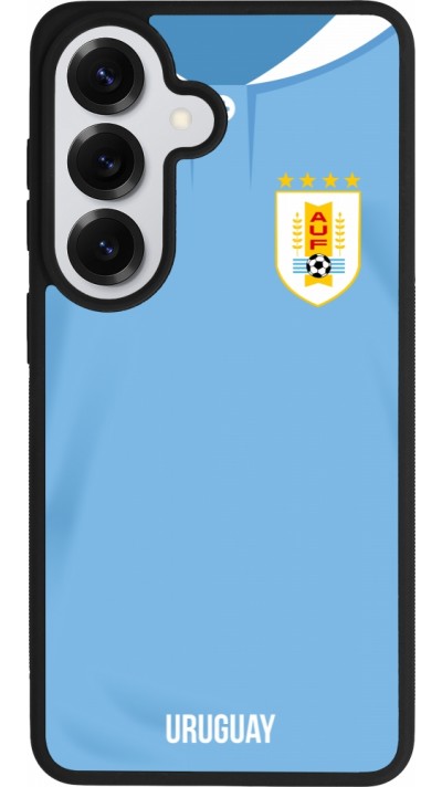 Coque Samsung Galaxy S26 - Silicone rigide noir Maillot de football Uruguay 2022 personnalisable