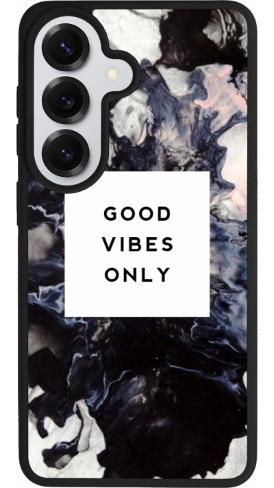 Coque Samsung Galaxy S26 - Silicone rigide noir Marble Good Vibes Only