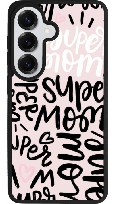 Coque Samsung Galaxy S26 - Silicone rigide noir Mom 2024 Super mom