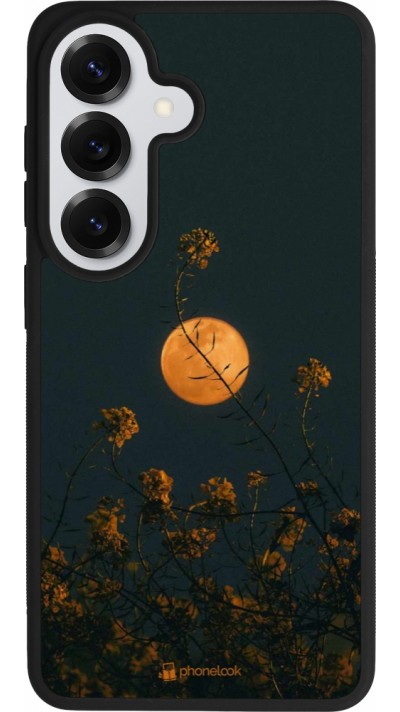 Coque Samsung Galaxy S26 - Silicone rigide noir Moon Flowers