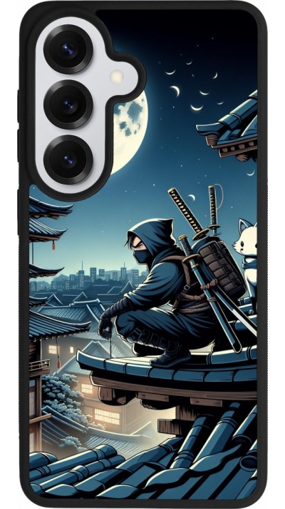 Coque Samsung Galaxy S26 - Silicone rigide noir Ninja sous la lune