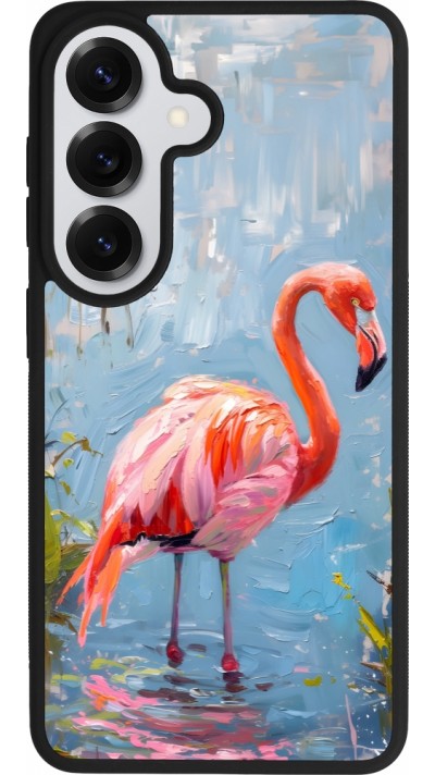 Coque Samsung Galaxy S26 - Silicone rigide noir Paint Flamingo
