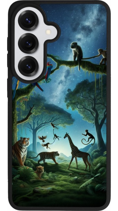 Coque Samsung Galaxy S26 - Silicone rigide noir Paradis des animaux exotiques