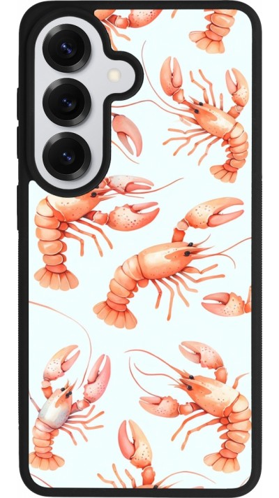 Coque Samsung Galaxy S26 - Silicone rigide noir Pattern de homards pastels