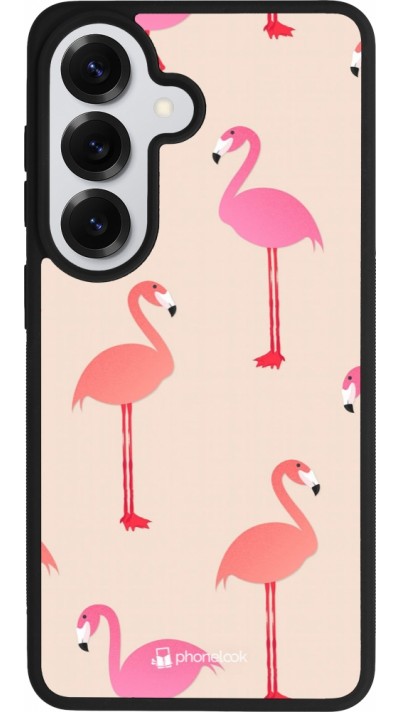 Coque Samsung Galaxy S26 - Silicone rigide noir Pink Flamingos Pattern