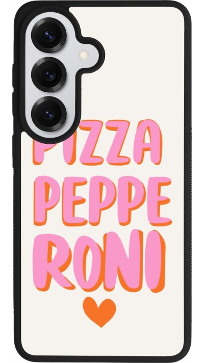 Coque Samsung Galaxy S26 - Silicone rigide noir Pizza pepperoni 2026