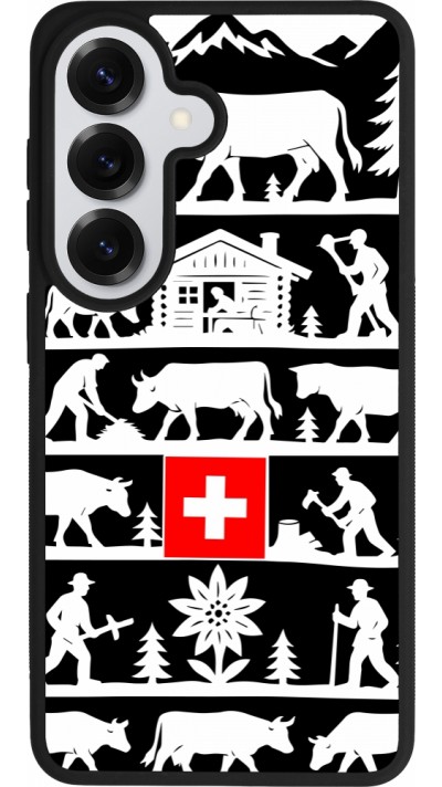 Coque Samsung Galaxy S26 - Silicone rigide noir Poya Suisse 1 noir