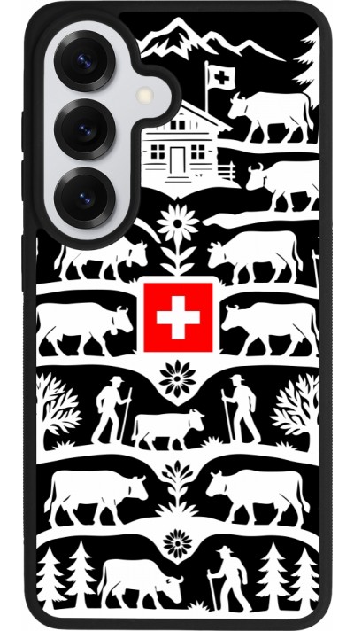 Coque Samsung Galaxy S26 - Silicone rigide noir Poya Suisse 3 noir