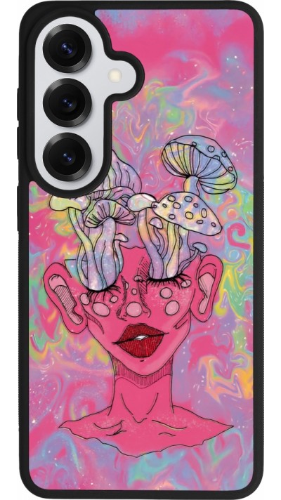 Coque Samsung Galaxy S26 - Silicone rigide noir Psychedelic pink mushroom
