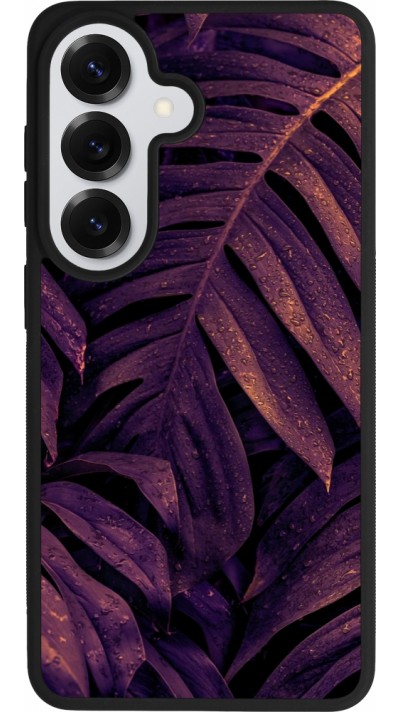 Coque Samsung Galaxy S26 - Silicone rigide noir Purple Light Leaves
