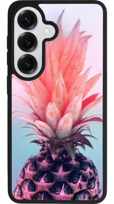 Coque Samsung Galaxy S26 - Silicone rigide noir Purple Pink Pineapple