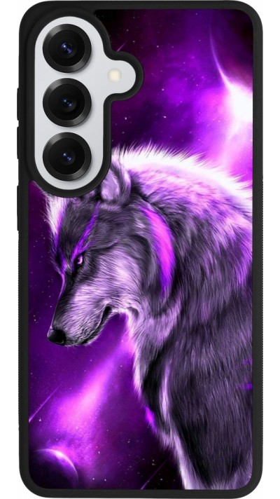 Coque Samsung Galaxy S26 - Silicone rigide noir Purple Sky Wolf