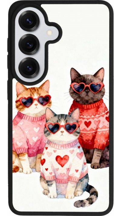 Coque Samsung Galaxy S26 - Silicone rigide noir Saint Valentines Day 26 Cat Love