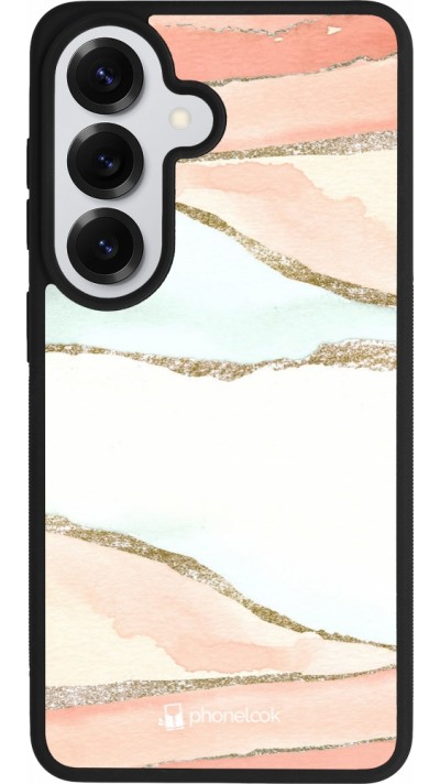 Coque Samsung Galaxy S26 - Silicone rigide noir Shimmering Orange