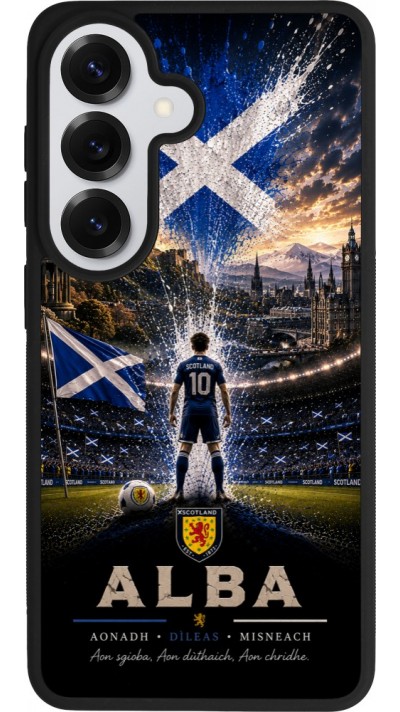 Coque Samsung Galaxy S26 - Silicone rigide noir Football Écosse splash 2026