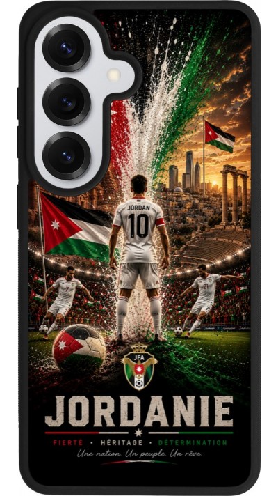 Coque Samsung Galaxy S26 - Silicone rigide noir Football Jordanie splash 2026
