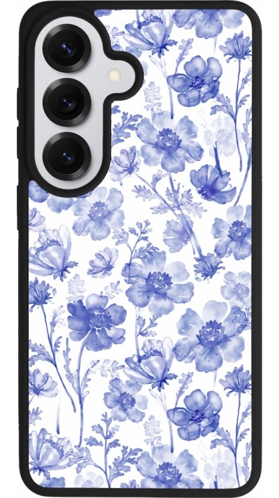 Coque Samsung Galaxy S26 - Silicone rigide noir Spring 23 watercolor blue flowers