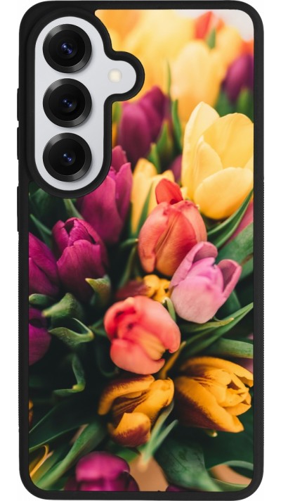 Samsung Galaxy S26 Case Hülle - Silikon schwarz Bouquet of tulips 2026