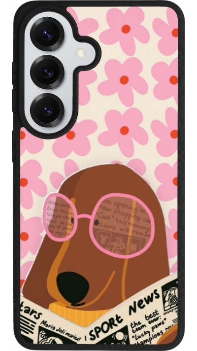 Samsung Galaxy S26 Case Hülle - Silikon schwarz Dog with newspaper 2026