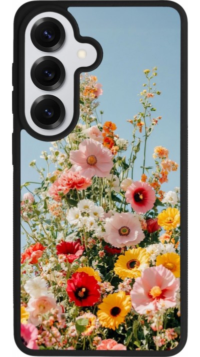 Samsung Galaxy S26 Case Hülle - Silikon schwarz Spring flowers 2026