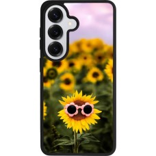 Samsung Galaxy S26 Case Hülle - Silikon schwarz Sunflower with glasses 2026