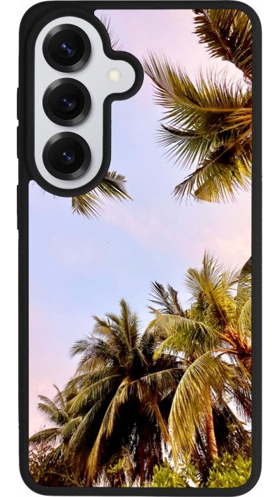 Coque Samsung Galaxy S26 - Silicone rigide noir Summer 2023 palm tree vibe