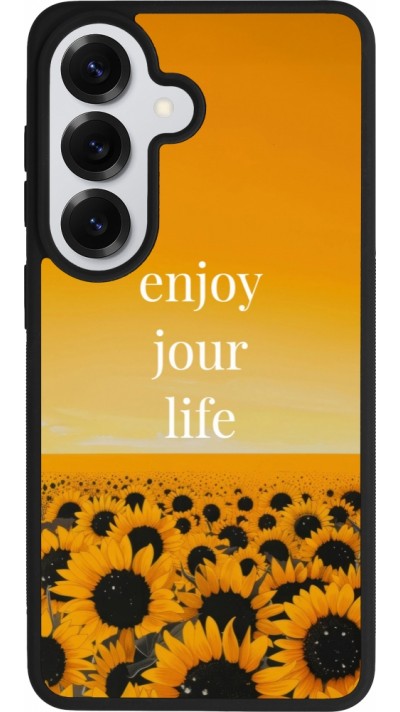 Coque Samsung Galaxy S26 - Silicone rigide noir Summer 2025 Enjoy your life
