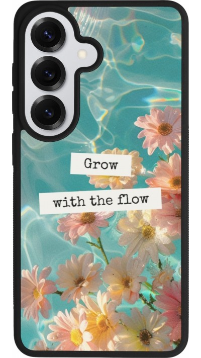 Coque Samsung Galaxy S26 - Silicone rigide noir Summer 2025 Grow with the flow