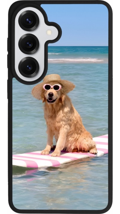 Coque Samsung Galaxy S26 - Silicone rigide noir Summer Dog on Paddle