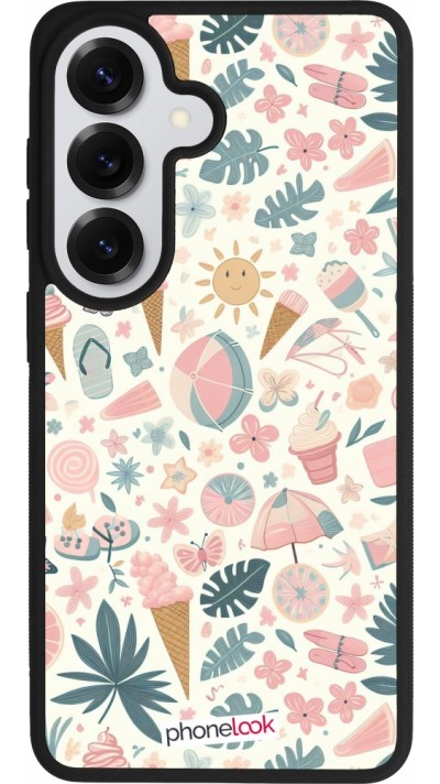 Coque Samsung Galaxy S26 - Silicone rigide noir Summer Pink Pattern