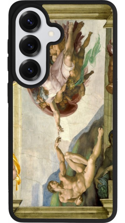 Coque Samsung Galaxy S26 - Silicone rigide noir Tableau art - La Création d’Adam - Michel-Ange