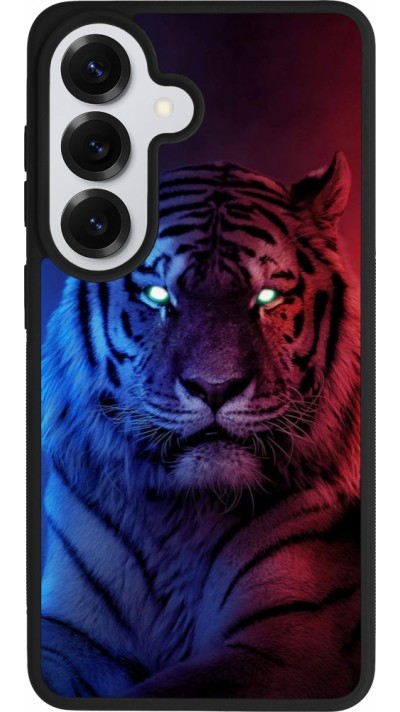 Coque Samsung Galaxy S26 - Silicone rigide noir Tiger Blue Red