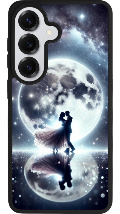 Coque Samsung Galaxy S26 - Silicone rigide noir Valentine 2024 Love under the moon