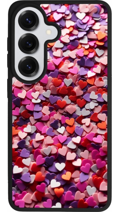 Coque Samsung Galaxy S26 - Silicone rigide noir Valentine 2025 Confetti