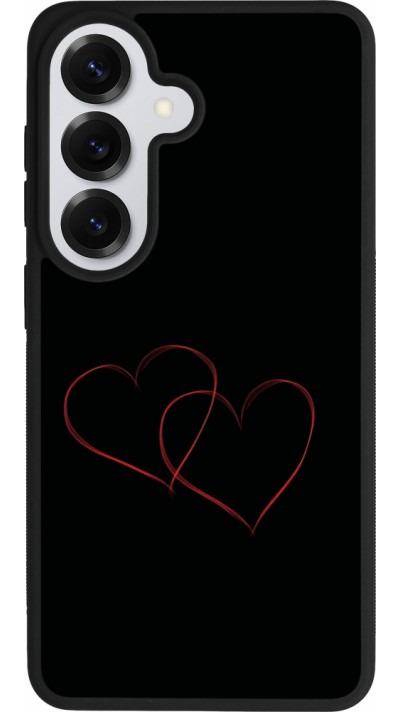 Coque Samsung Galaxy S26 - Silicone rigide noir Valentine 2023 attached heart