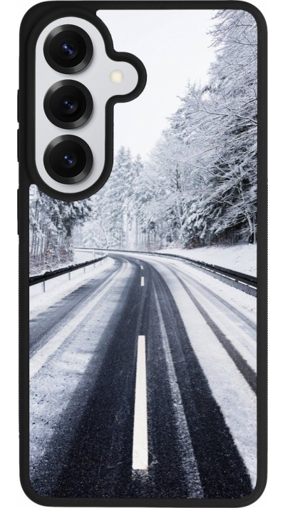 Samsung Galaxy S26 Case Hülle - Silikon schwarz Winter 22 Snowy Road