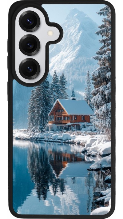 Samsung Galaxy S26 Case Hülle - Silikon schwarz Winter 25 Winter house forest day