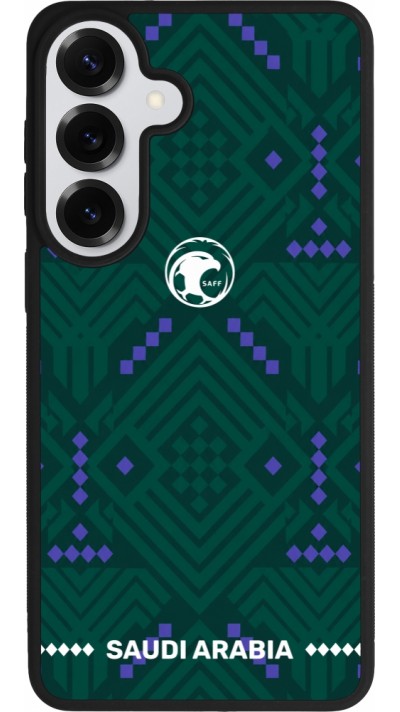 Coque Samsung Galaxy S26+ - Silicone rigide noir Maillot de football Arabie saoudite 2026 personnalisable